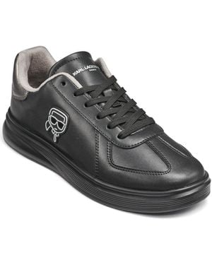 Karl Lagerfeld T-toe Logo Patch Sneakers - Black