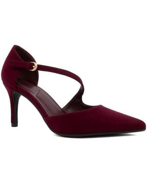 Jones New York Idolene Asymmetrical Pointed Toe Pumps - Red