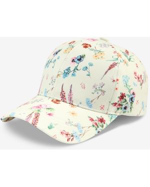 Giani Bernini Floral-print Twill Baseball Cap - White