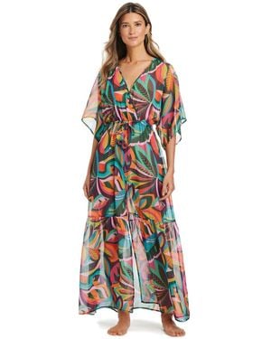 Bleu Rod Beattie Chiffon Cover-up Dress - White