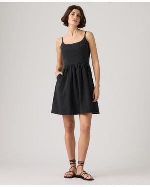 Levi's Jadine Square Neck Denim Mini Dress - Black