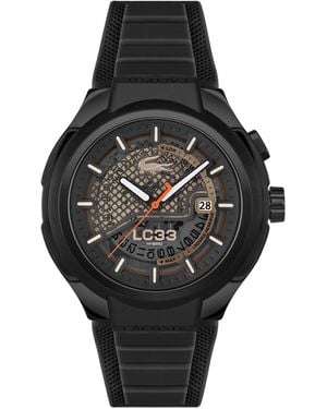 Lacoste Lc33 Mech Hybrid Automatic Silicone Strap Watch - Black