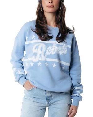 Colourful Rebel Rebels Stars Dropped Shoulder Sweat - Blue