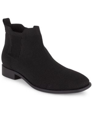 Tahari Roundabout Knit Ankle Boots - Black