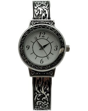 Olivia Pratt Antique Style Elegant Cuff Watch - Metallic