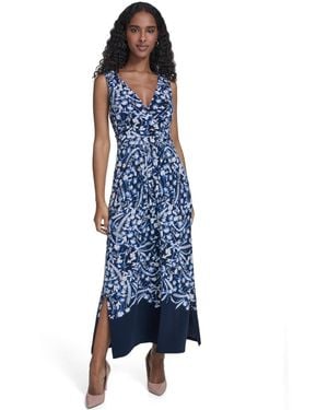 Tommy Hilfiger V-neck Dress - Blue
