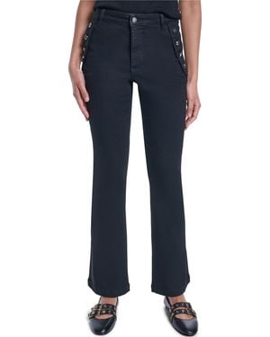KARL LAGERFELD Sailor Denim Flare High-waisted Jeans - Blue