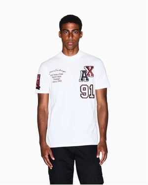 ARMANI EXCHANGE | Multi Bdge Logo T-shirt - White