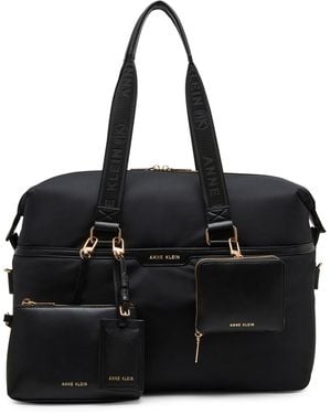 Anne Klein 4 Piece Leisure Tote Gift Set - Black