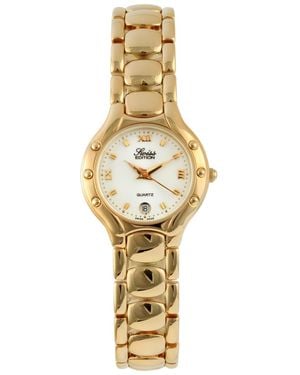 Swiss Edition 23k Plated Dress Bracelet Watch - Metallic