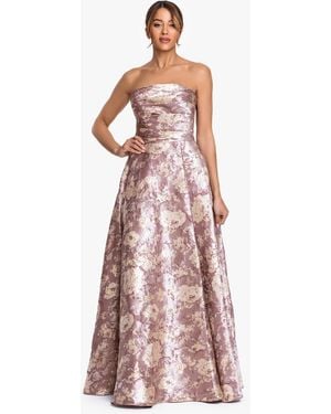 Xscape Strapless Brocade Ball Gown - Pink