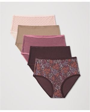 Pact Everyday High Rise Brief 5-pack - Purple