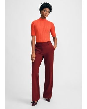Isaac Mizrahi New York Poor Boy Mock Sweater - Red