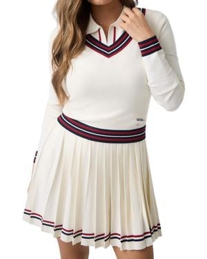 Guess Marilyn V-neck Long-sleeve Slim-fit Sweater - White