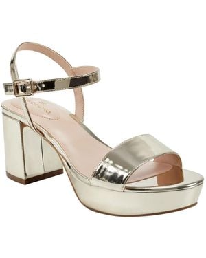 Bandolino Pennie Platform Block Heel Sandals - Metallic