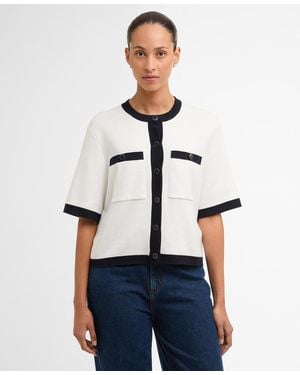 Barbour Sloane Knit Crewneck Cardigan - White