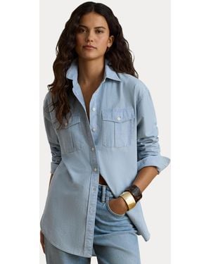 Ralph Lauren Long-sleeve Chambray Woven Shirt - Blue