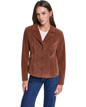 Levi's Fitted Faux Suede Blazer - Red