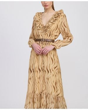 En Saison Avayah Ruffle Midi Dress - Natural