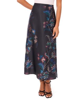 Vince Camuto Long Pencil Side Slit Skirt - Blue