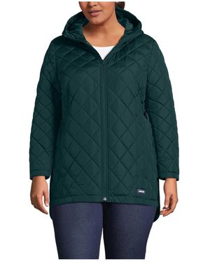 Lands End Plus Size Featherfree Insulated Jacket in Red Lyst