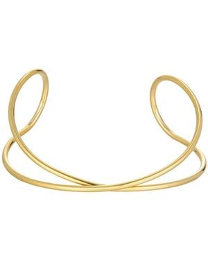 Adornia Tarnish Resistant Criss Cross Cuff Bracelet - Metallic