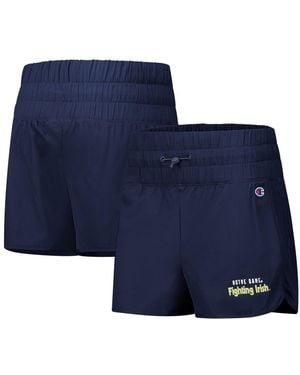 Champion Notre Dame Fighting Irish Tailgate Her Woven Shorts - Blue