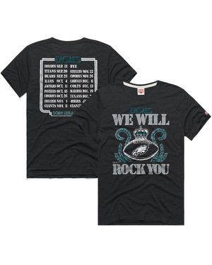 Homage And Philadelphia Eagles 2026 Nfl Schedule Queen Tri-blend T-shirt - Black