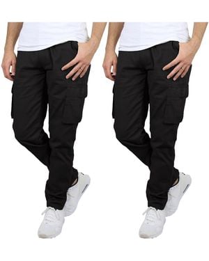 Blu Rock 2-pack Flex Stretch Cargo Pants - Black