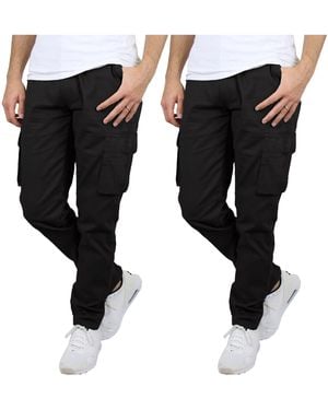 Blu Rock 2-pack Flex Stretch Cargo Pants - Black