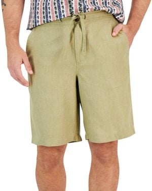 Club Room 100% Linen Drawstring Shorts - Natural