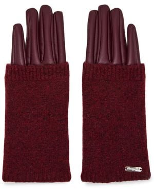 Steve Madden Rib-knit Cuff Gloves - Red