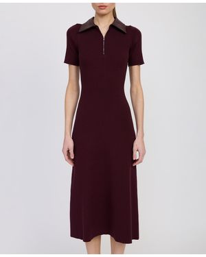 En Saison Ora Knit Midi Dress - Purple