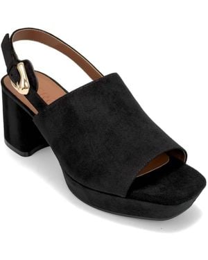Aerosoles Pearl Platform Block Heel Sandals - Black