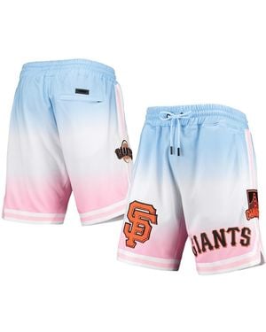 Pro Standard Blue/pink San Francisco Giants Team Logo Pro Ombre Shorts