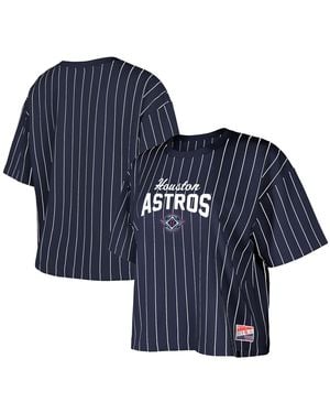 KTZ Houston Astros 2025 City Connect Boxy Pinstripe T-shirt - Blue
