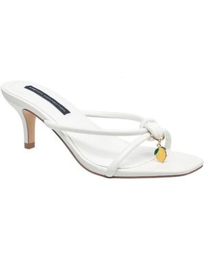 French Connection Ladies Twirlc Kitten Heel - White
