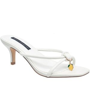 French Connection Ladies Twirlc Kitten Heel - White