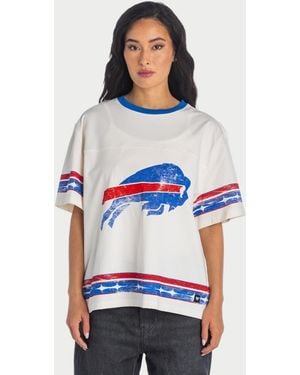 The Wild Collective Buffalo Bills Oversized Established Boyfriend T-shirt - White
