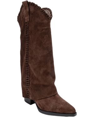 Forever & Always Shoes Clementina Leather Western Boot () - Brown