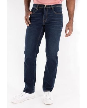 DEVIL-DOG Devil-dog Dungarees Slim Straight Fit Performance Stretch Denim Jeans - Blue