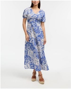 Ellen Tracy V-neck Dress - Blue