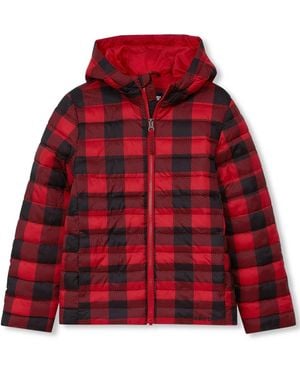 Lands' End Kids Featherfree Insulated Hooded Packable Jacket - Red