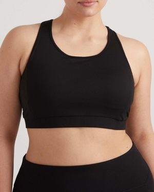 UNIVERSAL STANDARD Plus Size Next-to-naked Racerback Sports Bra - Black