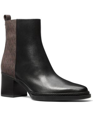 Michael Kors Lex Stacked Heel Booties - Black