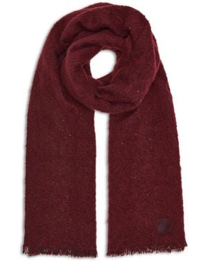 Calvin Klein Fluffy Sequin Blanket Scarf - Red