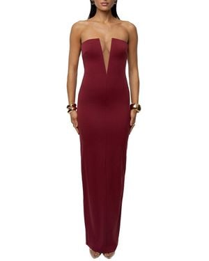 JLUXLABEL Midnight Illusion Maxi Gown - Red