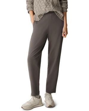 Eileen Fisher Hug Slouchy Brushed Terry Ankle Pant - Gray