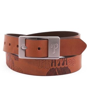Eagles Wings Philadelphia Phillies Brandish Leather Belt - Brown