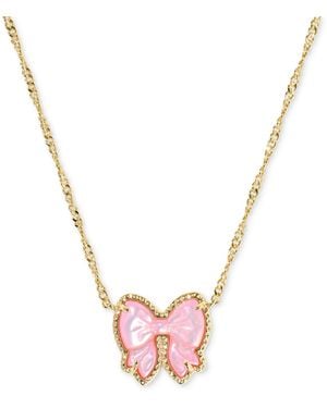 Kendra Scott Haley Bow Short Pendant Necklace - Pink
